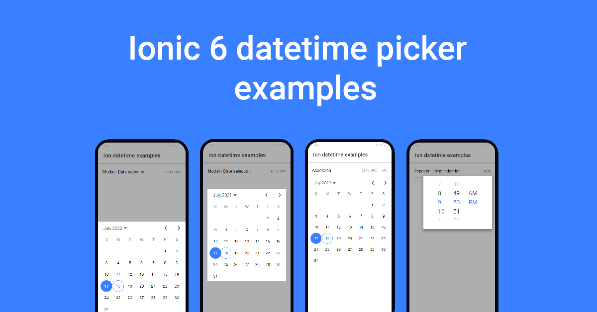 Ionic 6 datetime picker examples toexpert.dev